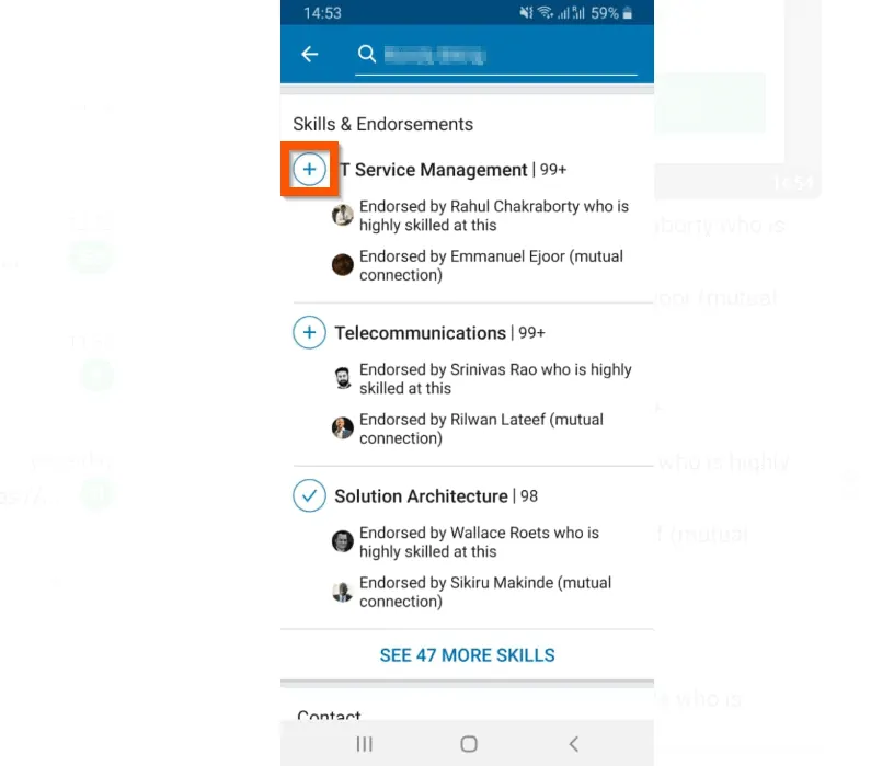 How to Endorse Someone on LinkedIn from Android App