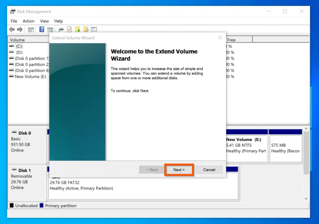 How to Use Windows 10 Disk Management to Extend Volume
