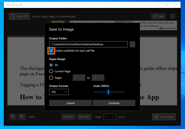 Convert PDF to JPG Windows 10 in 2 Easy Steps | Itechguides.com