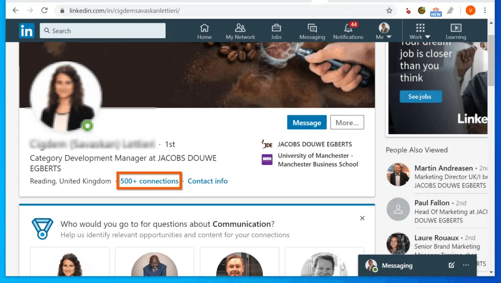 LinkedIn Connections and Permissions