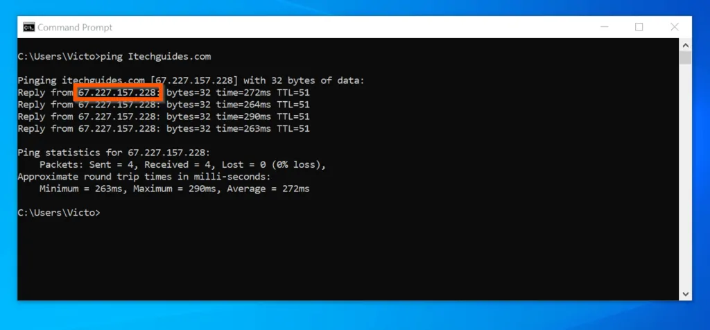 How to Find IP Address of a Website with Command Prompt - How to Find IP Address with Ping