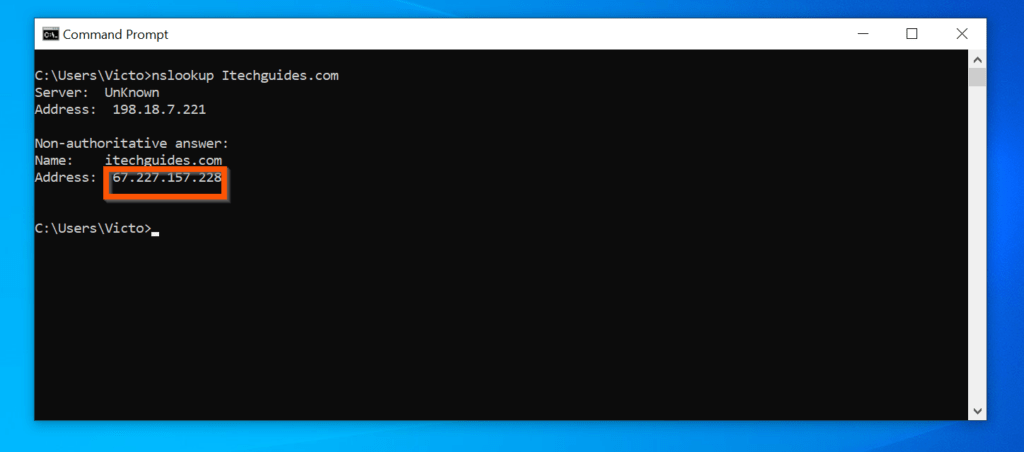 How to Find IP Address of a Website with Command Prompt - How to Find IP Address with NSLookup