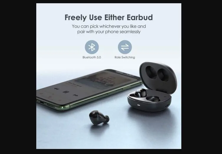 Best Bluetooth Noise Canceling Earbuds: Boltune Bluetooth 5.0 Built-in Mic CVC 8.0 Bluetooth Earbuds