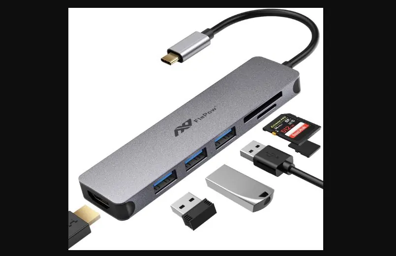 Best USB Hub For Working From Home: Flepow USB C Hub Multiport Adapter