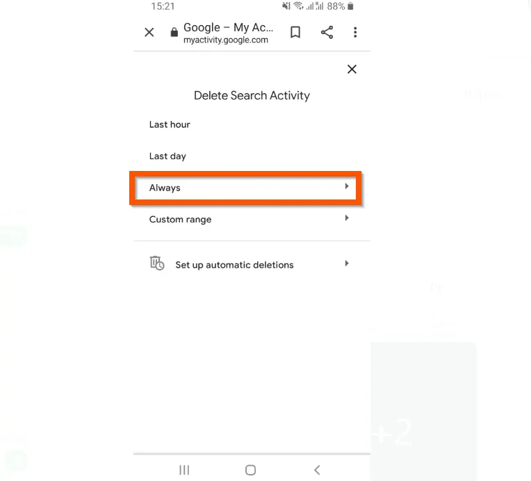 How to Delete Google Search History from the Android App