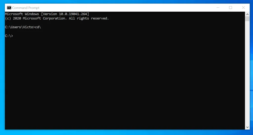 How to Change Directory in Command Prompt - Change to Root Directory