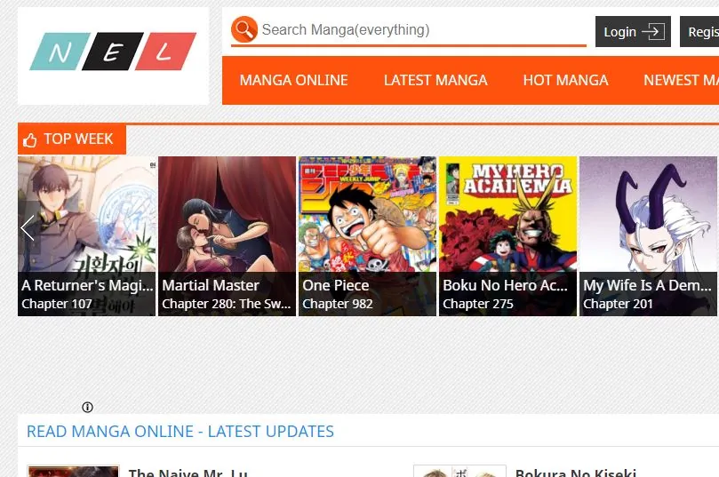Best Manga Website: Manganelo.com