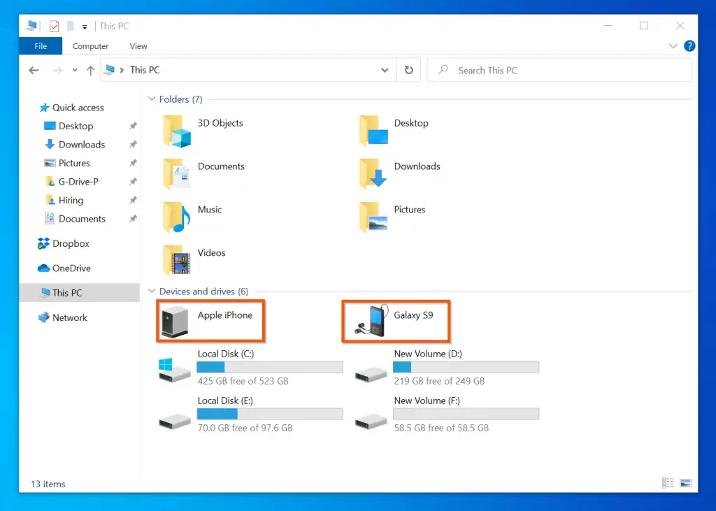 Get Help With File Explorer in Windows 10 - How To Import Photos and Videos From Your Phone To Windows 10 File Explorer