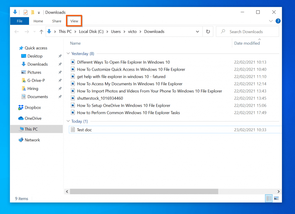 get help with file explorer in windows 10 - How to Change File explorer To Thumbnail View