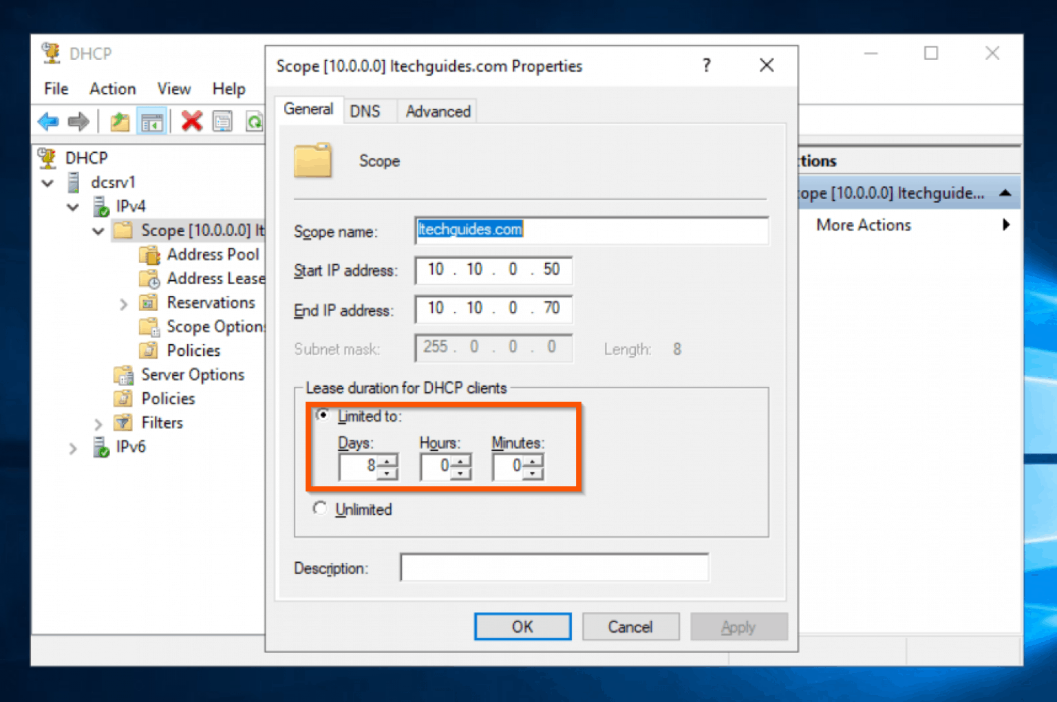How to Change DHCP Lease Time in Windows 10