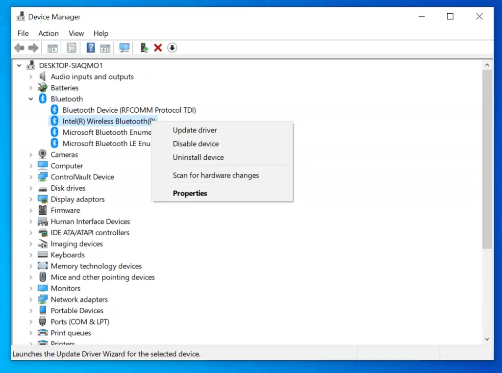 Windows 10 Bluetooth Toggle Missing? Update The Bluetooth Driver