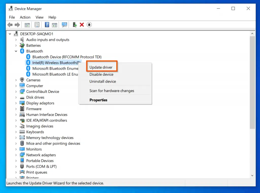 Windows 10 Bluetooth Toggle Missing? Update The Bluetooth Driver