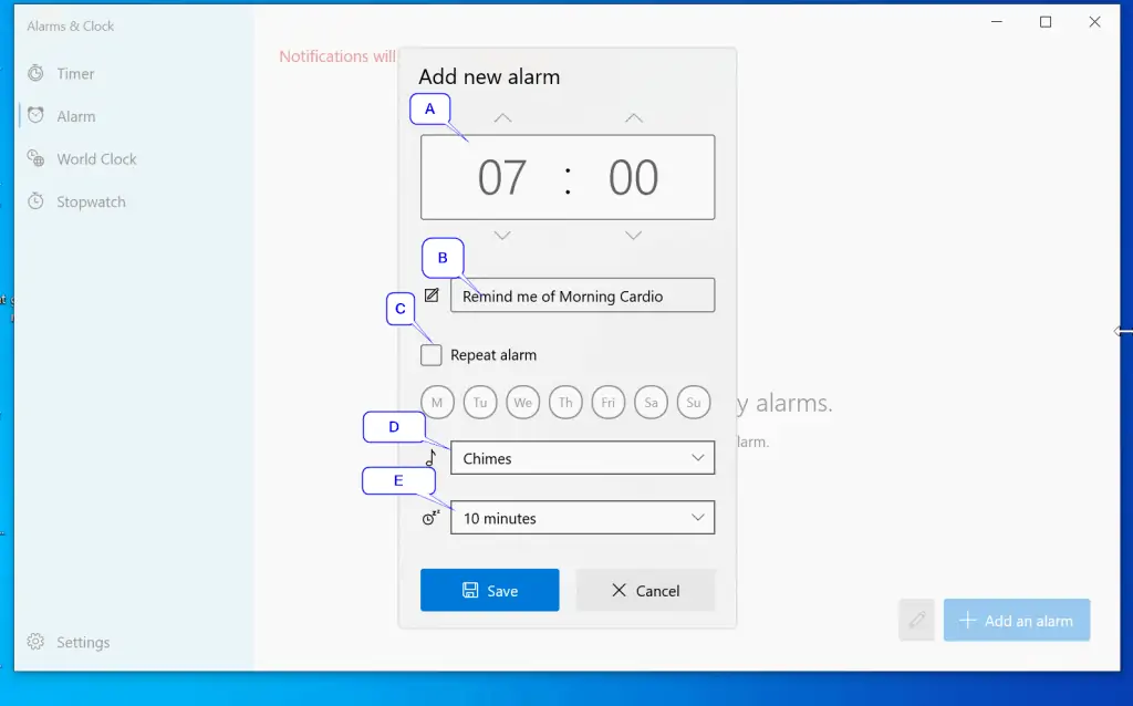 How to Use Alarms in Windows 10 Itechguides