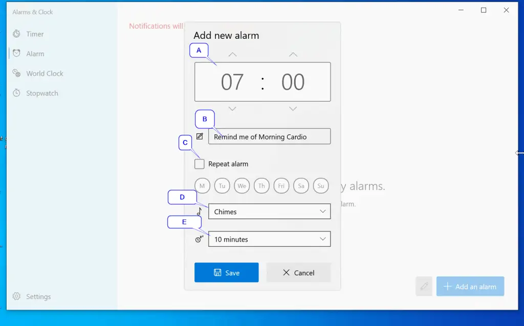 How To Set Alarms In Windows 10