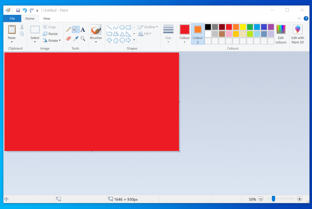 paint in windows 10 location