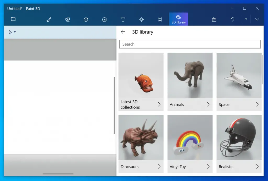 help with paint in windows 10 - Display more 3D shapes in Paint 3D