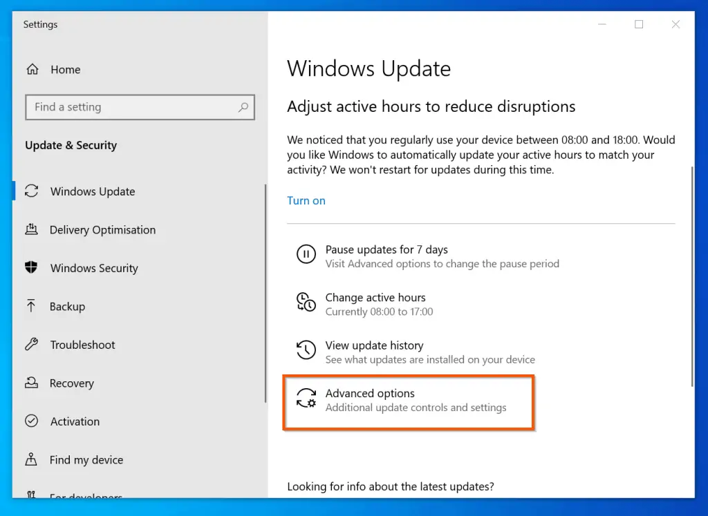 windows 10 randomly shuts down without warning - Modify Windows Updates Setting