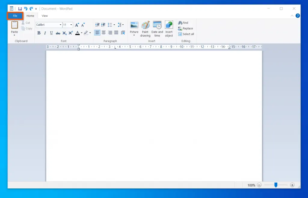 Help With WordPad In Windows 10: How To Open New WordPad Document