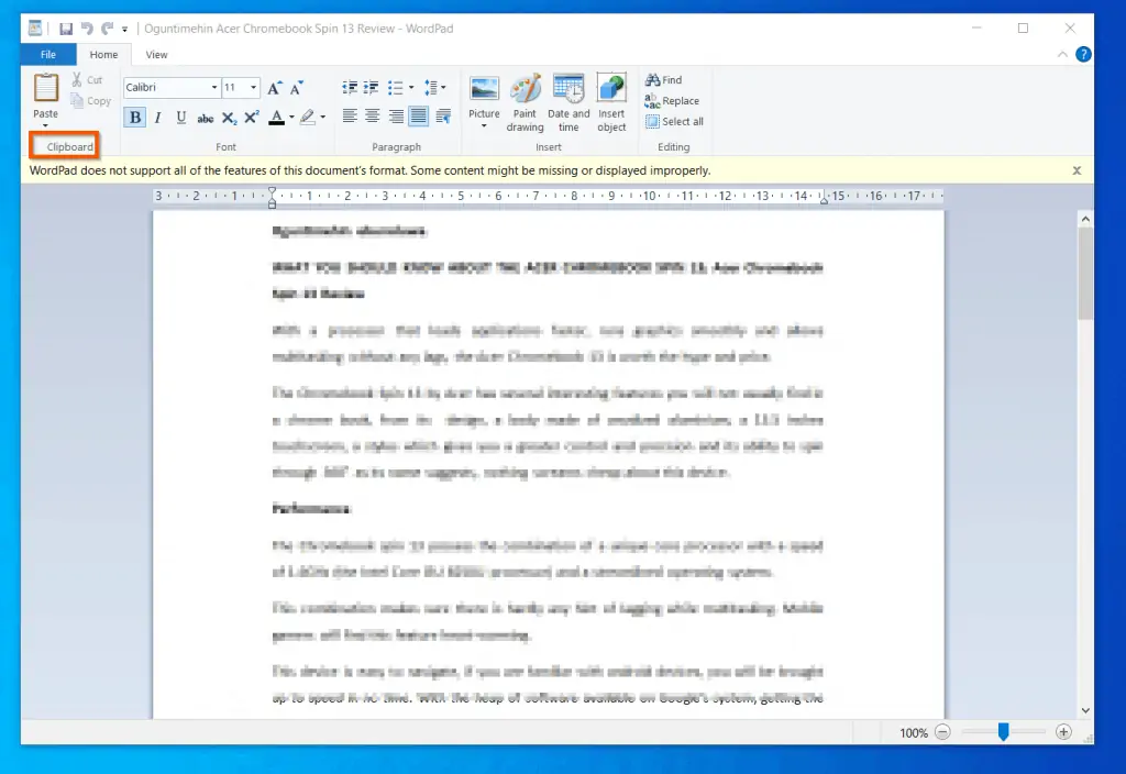 Help With WordPad In Windows 10: How To Cut, Copy, Paste, Or Paste Special