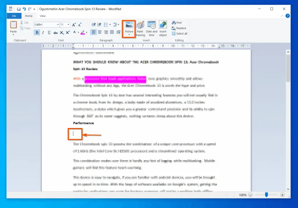 Help With WordPad In Windows 10: How To Insert Objects In WordPad