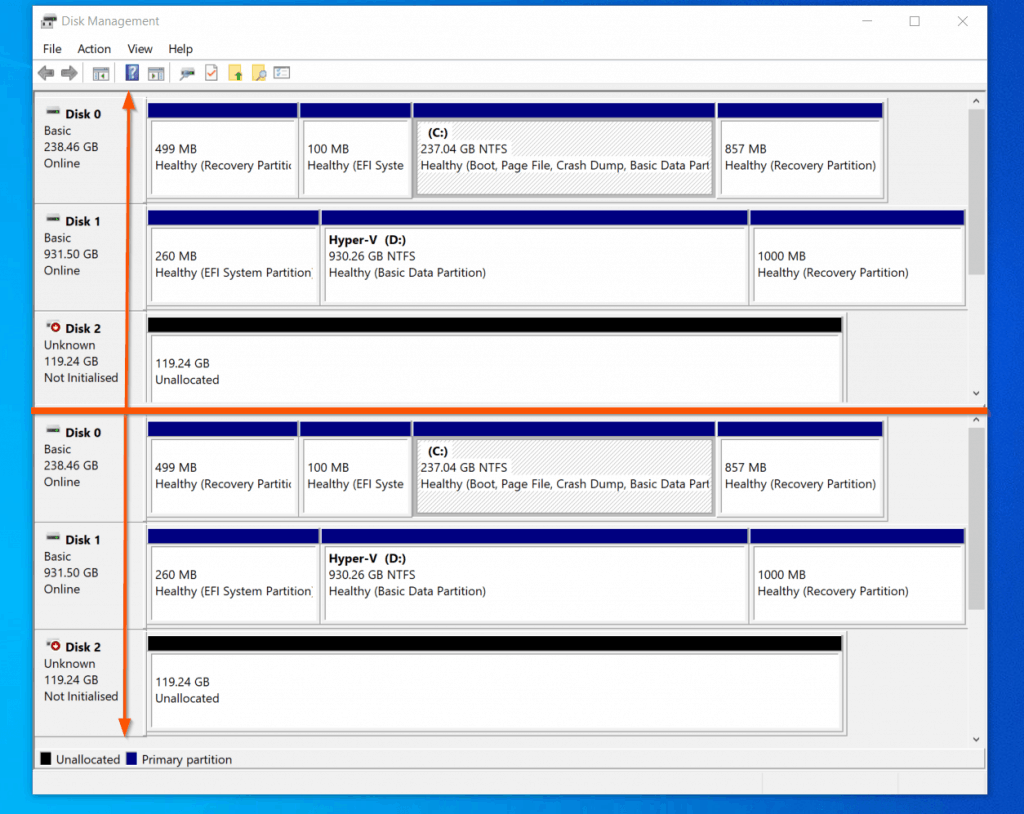 Windows 10 Disk Management Disks And Volumes Explained