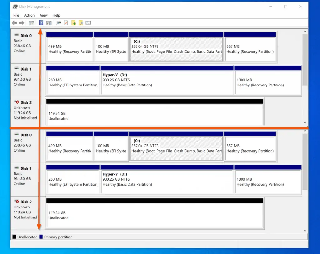 Windows 10 Disk Management Disks And Volumes Explained