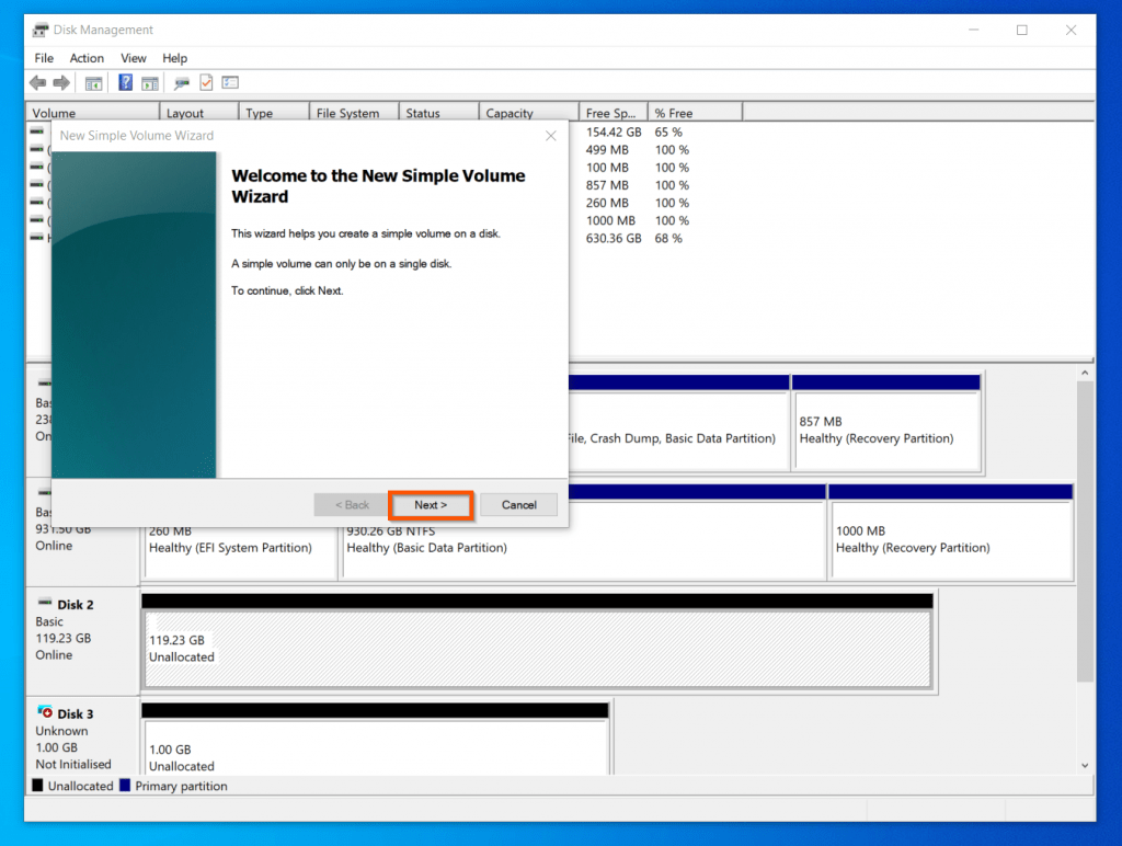 How To Create A Volume In Windows 10 Disk Management