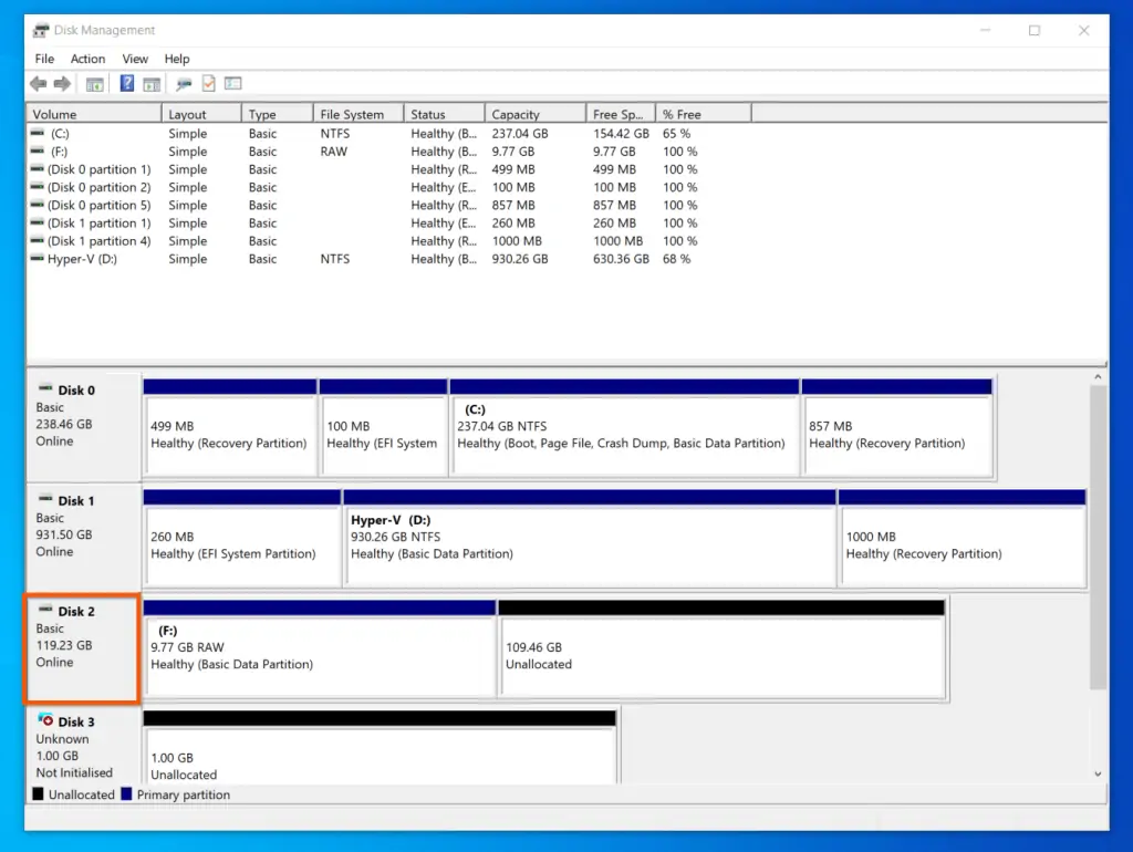 Windows 10 Disk Management:  How To UnInitialize A Drive With DISKPART 