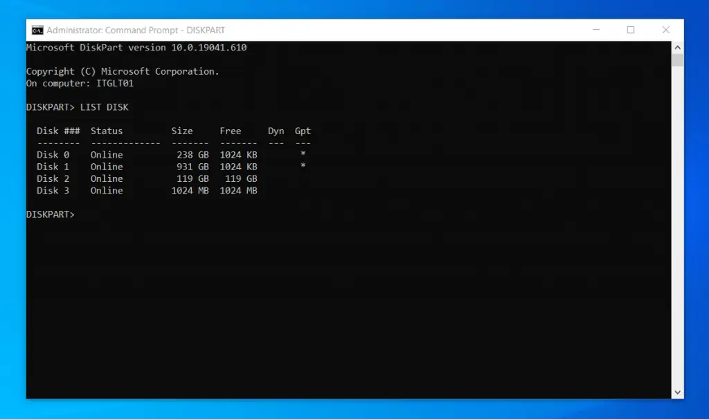 Windows 10 Disk Management: How To Initialize A New Drive With DISKPART