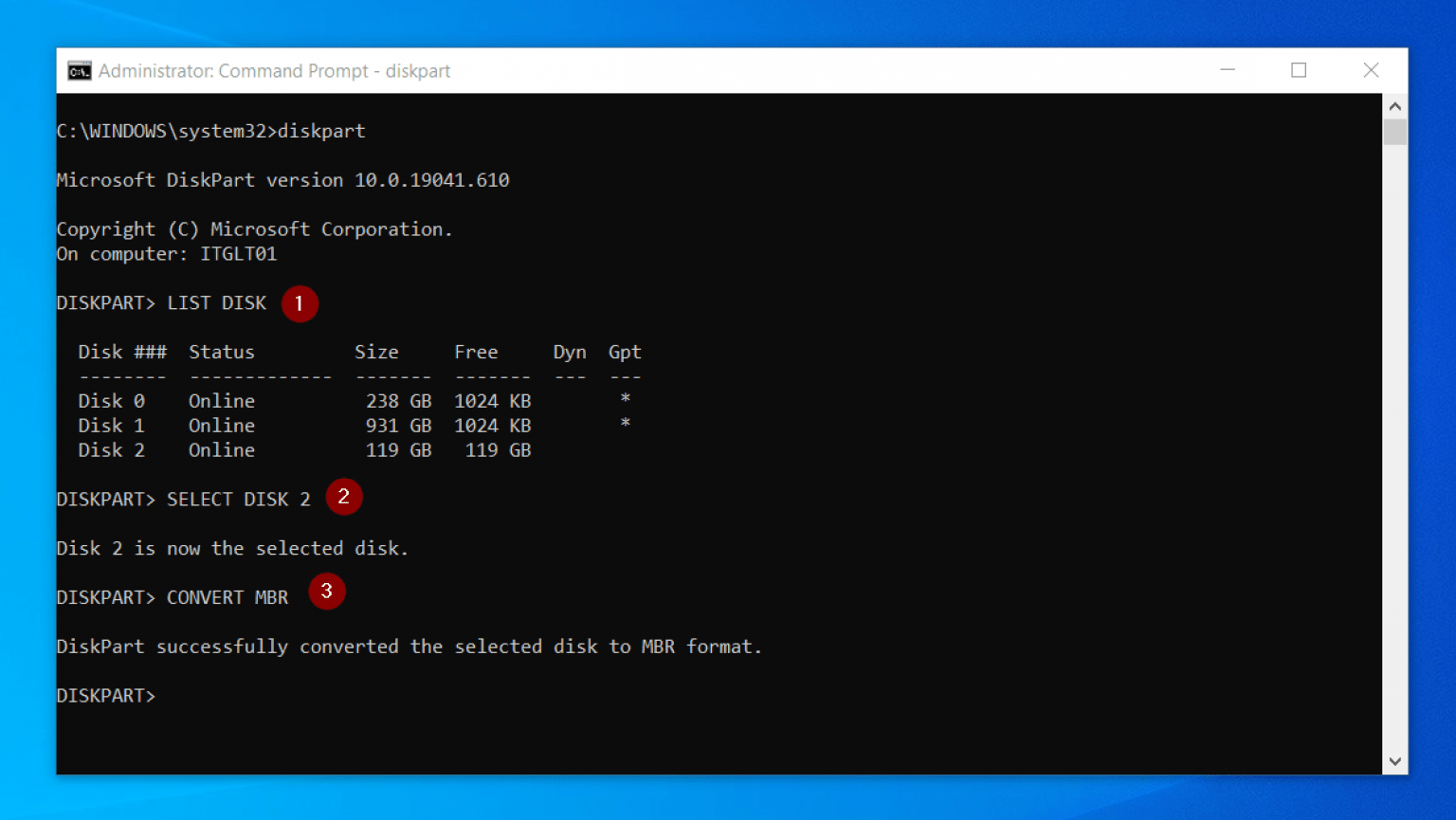 disk management cmd