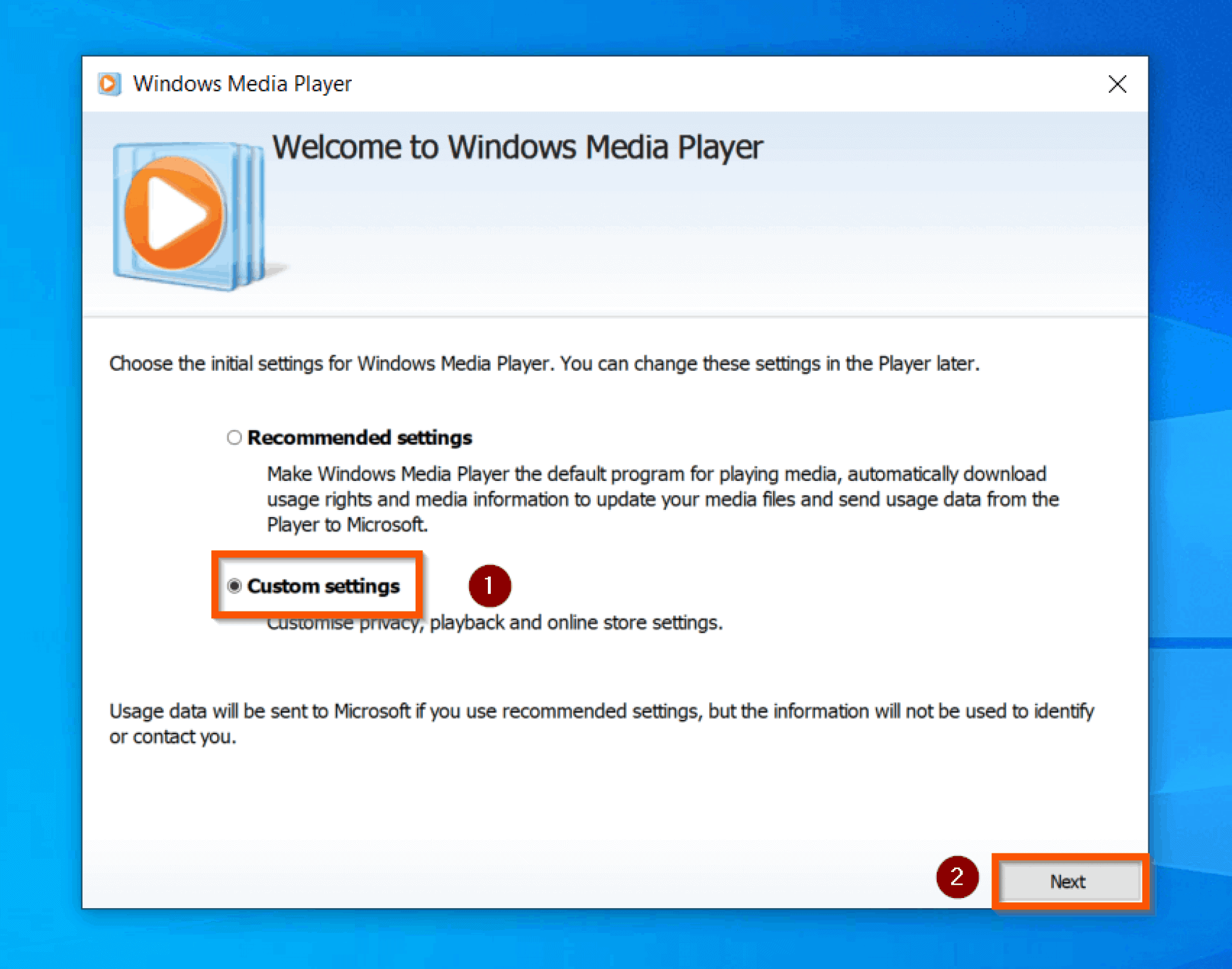 Get help with windows media player in windows 10