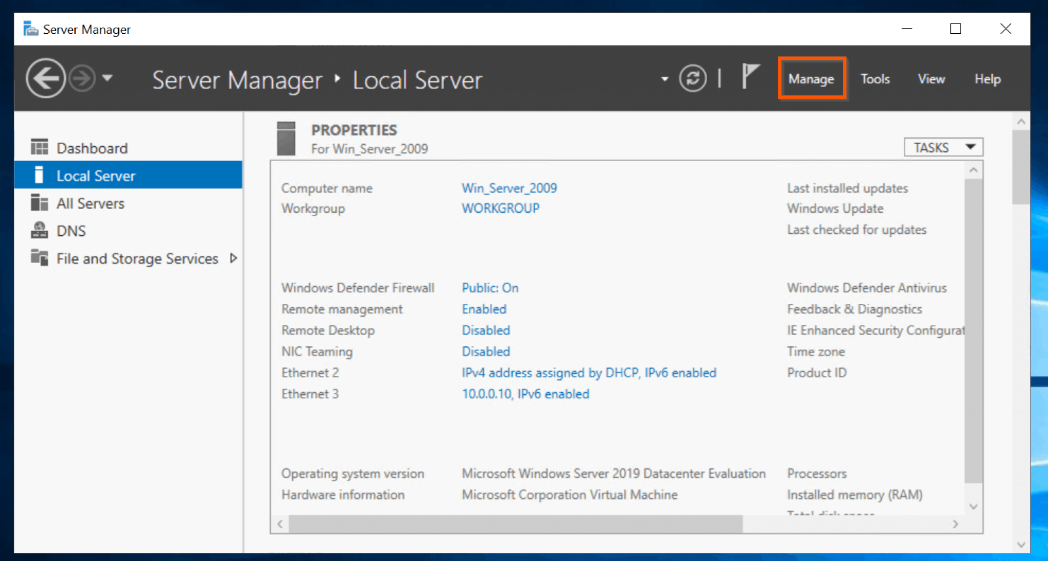 download server manager windows 10