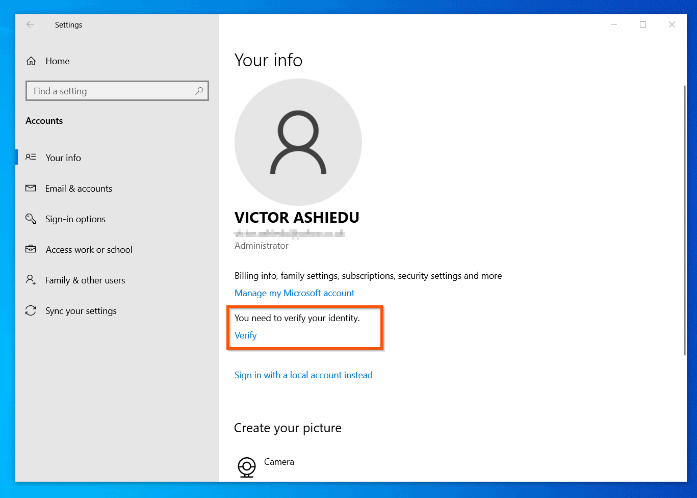 Where is sync in my settings?