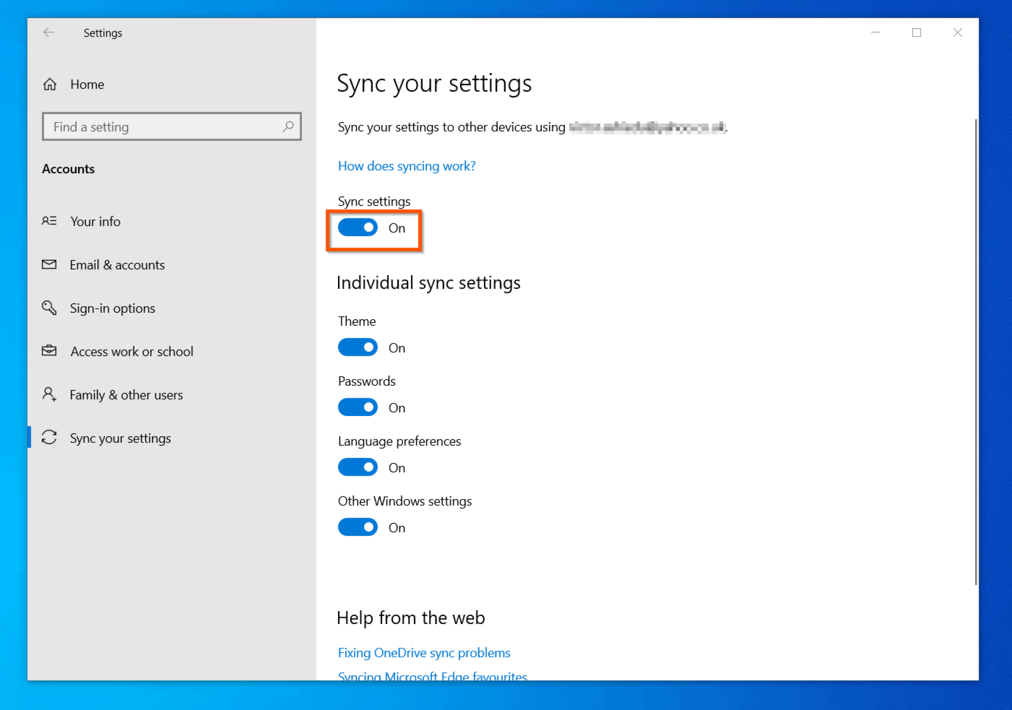 How To Enable Or Disable Sync Your Settings In Windows 10 Windows