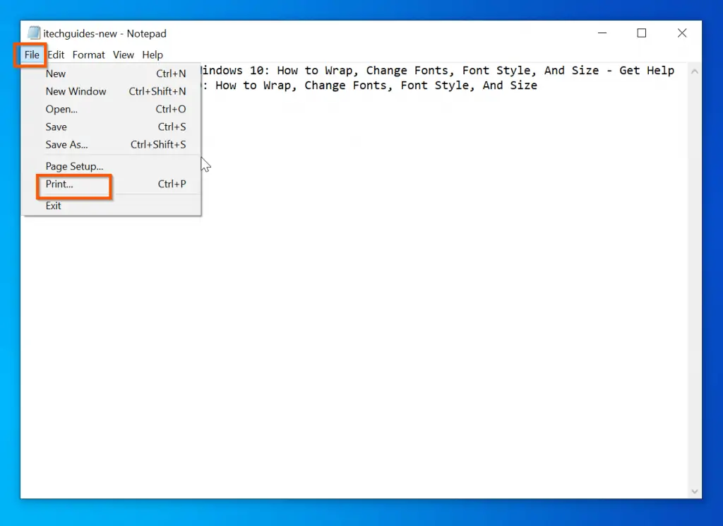 Get Help With Notepad In Windows 10: How To Print In Notepad