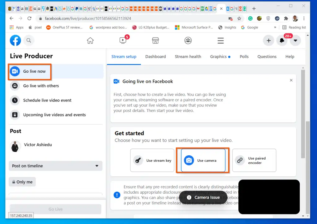 How To Go Live On Facebook With A Camera