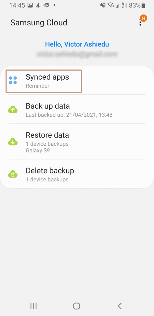 Features & Benefits Of Samsung Cloud - Synched Apps
