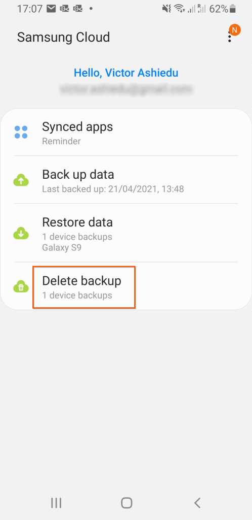 How To Delete Backup From Samsung Cloud