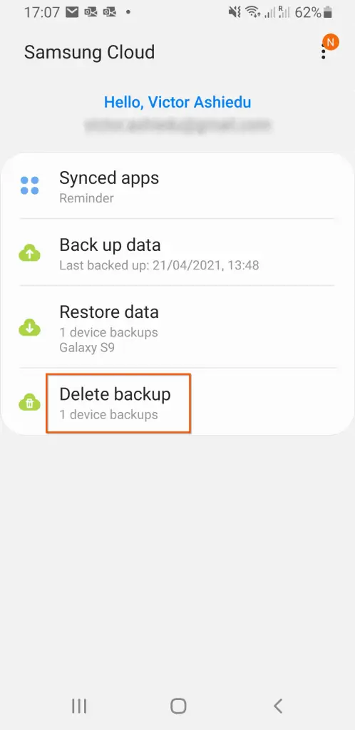 How To Delete Backup From Samsung Cloud