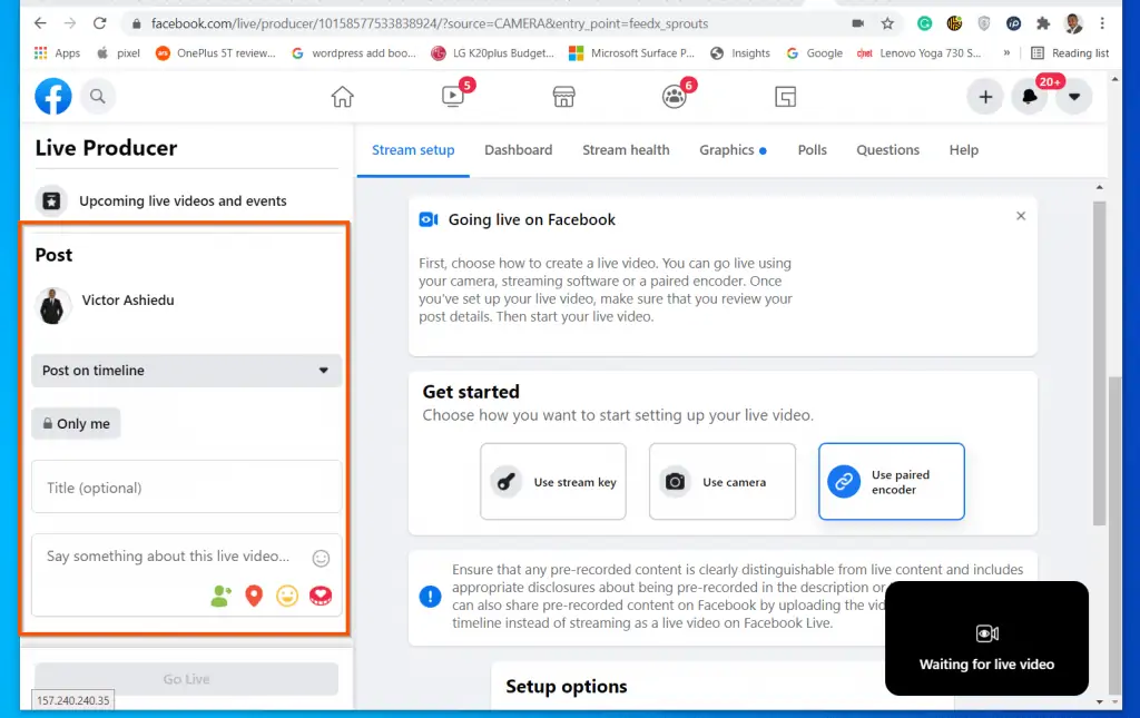 How to go live on facebook - Facebook Live Post And Privacy Settings