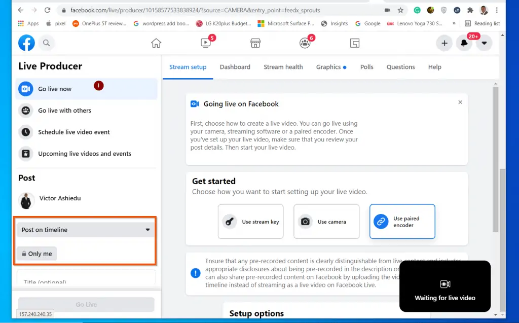 Facebook Live Privacy Settings