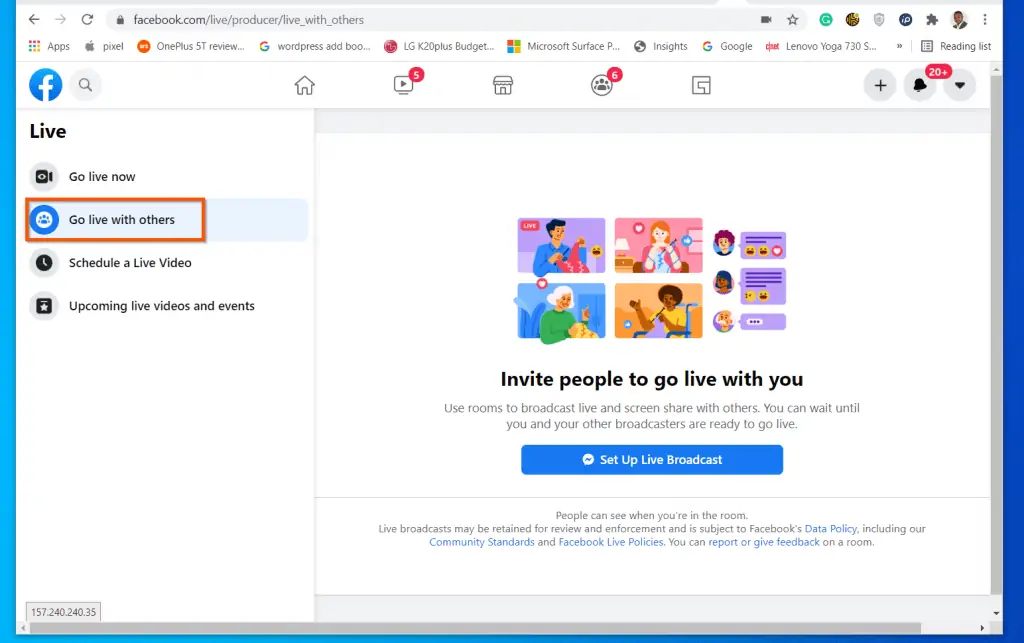 Go Live On Facebook With Others