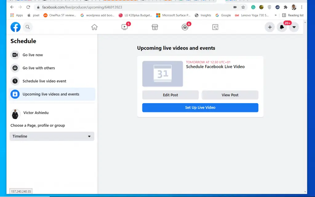 How To View And Edit Upcoming Facebook Live Videos And Events 