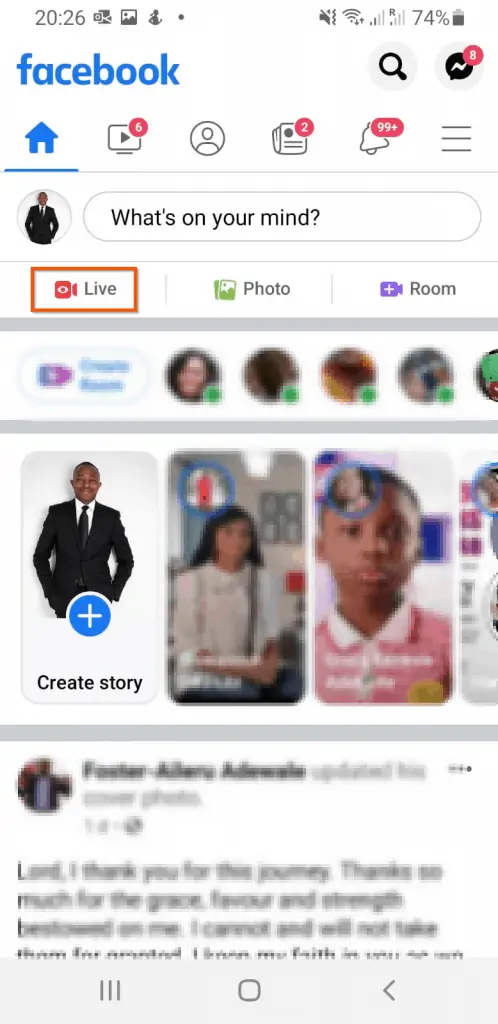 How To Start A Live Video From The Facebook App