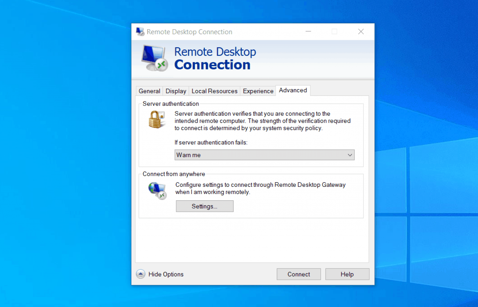 microsoft remote desktop connection manager windows 10