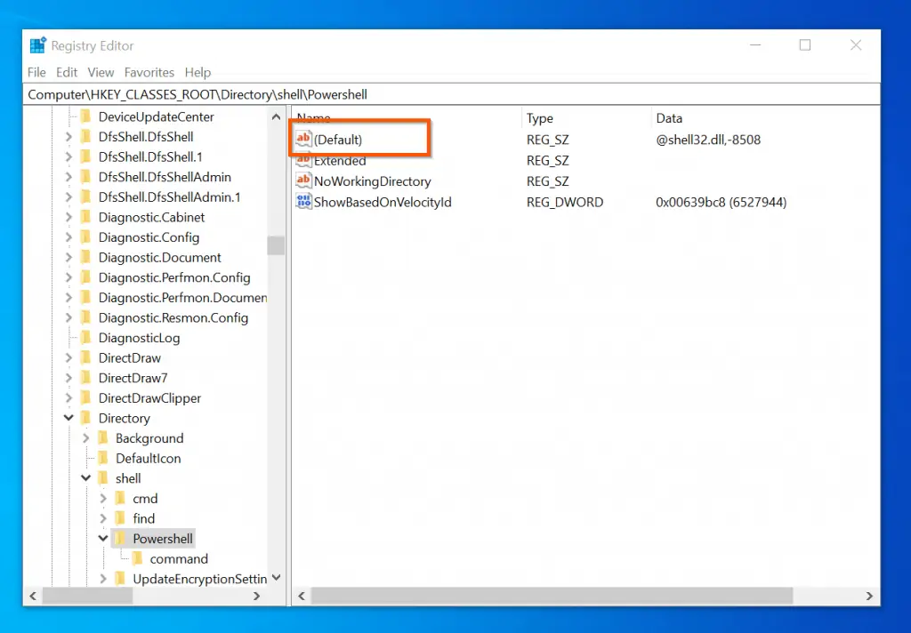 Add "Open Windows Powershell here" To File Explorer Context Menu