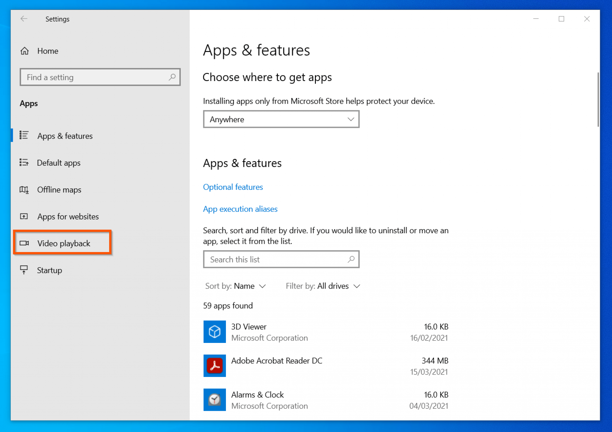 How to Change Video Playback Settings in Windows 10 - Itechguides