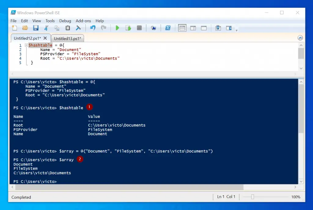 PowerShell Hashtable vs PowerShell Array