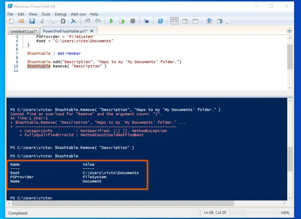 PowerShell Hashtable Methods And Properties - How To Add Or Remove Items To Existing Hashtable