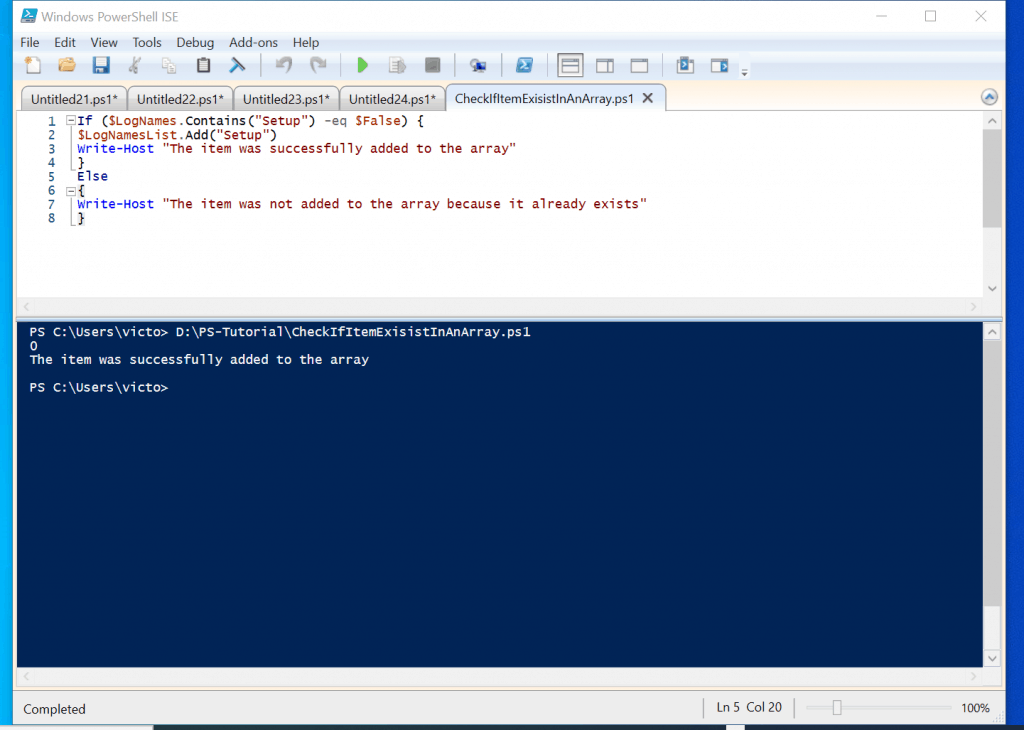 How To Check If A PowerShell Array Contains An Item